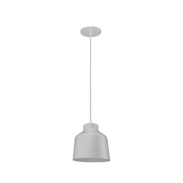 Pendente Redondo 1 Lâmpada Metal Branco Abyssus Auremar