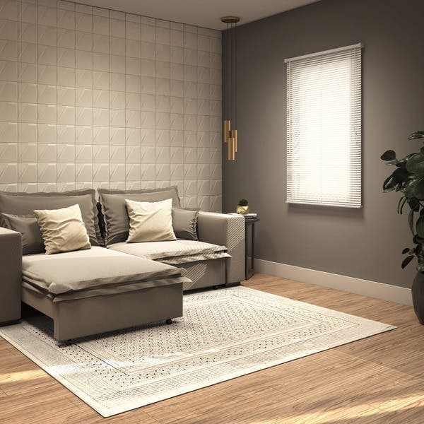 Persiana Horizontal Block PVC Branca 1x1,60m Topflex