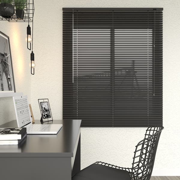 Persiana Horizontal Off PVC Preta 0,80x1,30m Evolux