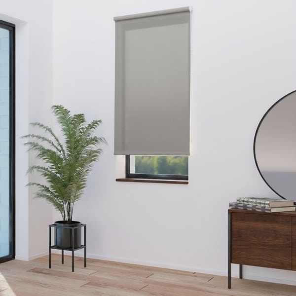 Persiana Rolô Blackout Astella Poliéster Cinza 0,80x1,60m Inspire