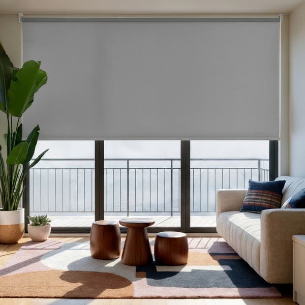Persiana Rolô Blackout Astella Poliéster Cinza 2x2,20m Inspire