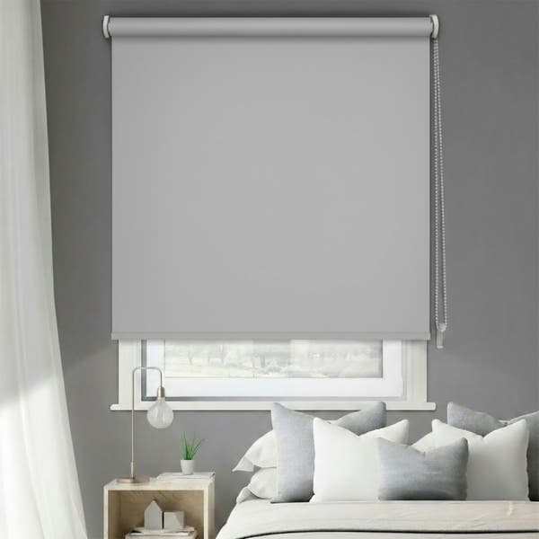 Persiana Rolô Blackout Sooth Poliéster Cinza 1,80x2,20m Inspire