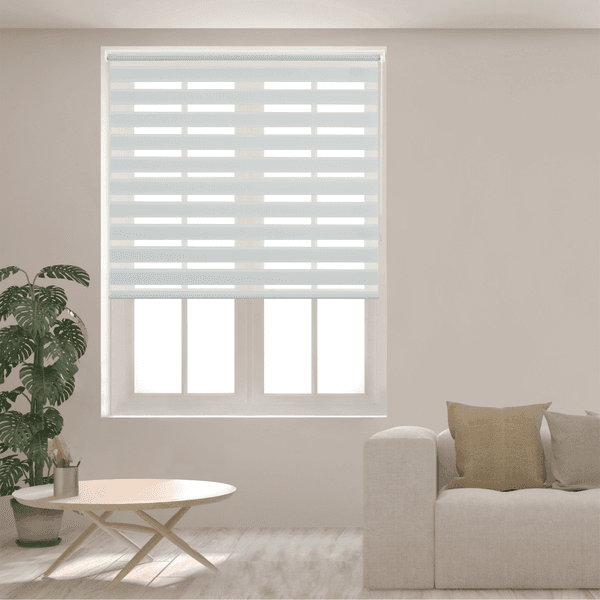Persiana Rolô Double Vision Lumina Poliéster Cinza 2x2,20m Inspire