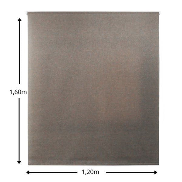 Persiana Rolô Poliéster Breeze Bege Escuro 1,20x1,60m Top Flex