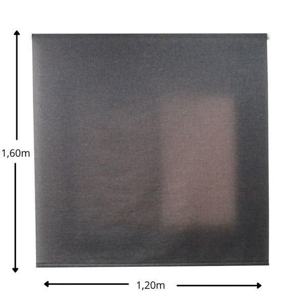 Persiana Rolô Poliéster Breeze Marrom Escuro 1,20x1,60m Top Flex