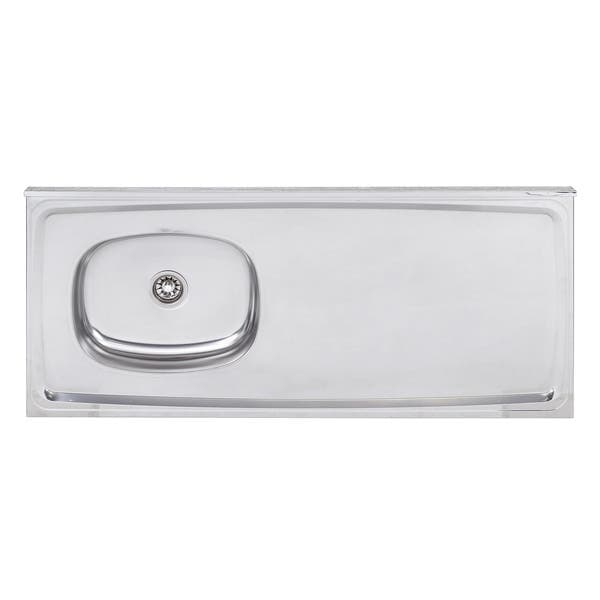 Pia de Cozinha Aço Inox Prata 120cm Ghel Plus