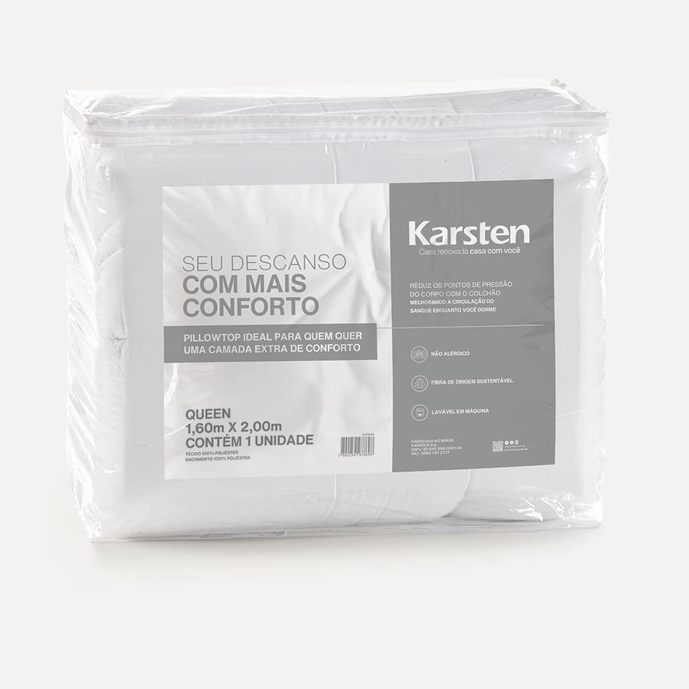 Pillow Top Queen 100% Poliéster Conforto