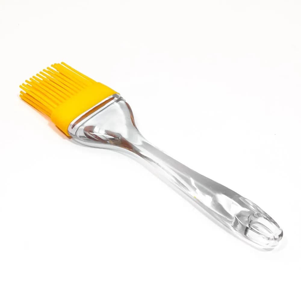 Pincel de Silicone 22cm Amarelo com Cabo Transparente - Silicook