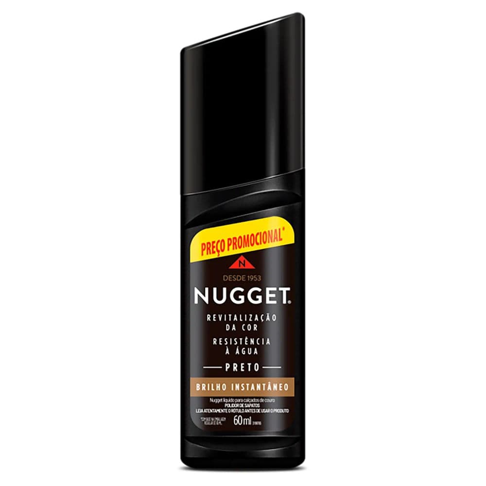 Polidor para Sapato Preto 60mL - Nugget