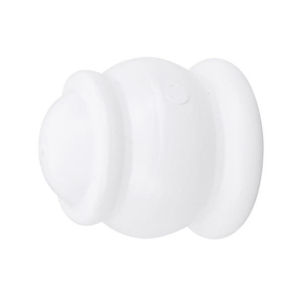 Ponteira de Varão de Cortina 19mm Plástico Bola Branco Belchior
