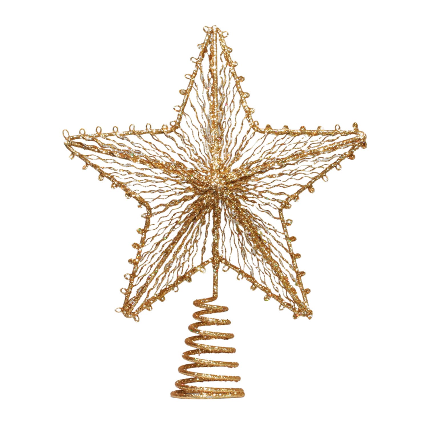 Ponteira Estrela Aramada 25cm Dourado - Magizi