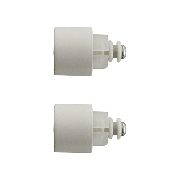 Ponteira Organic 28mm em Alumínio 2,5cm Branco Inspire