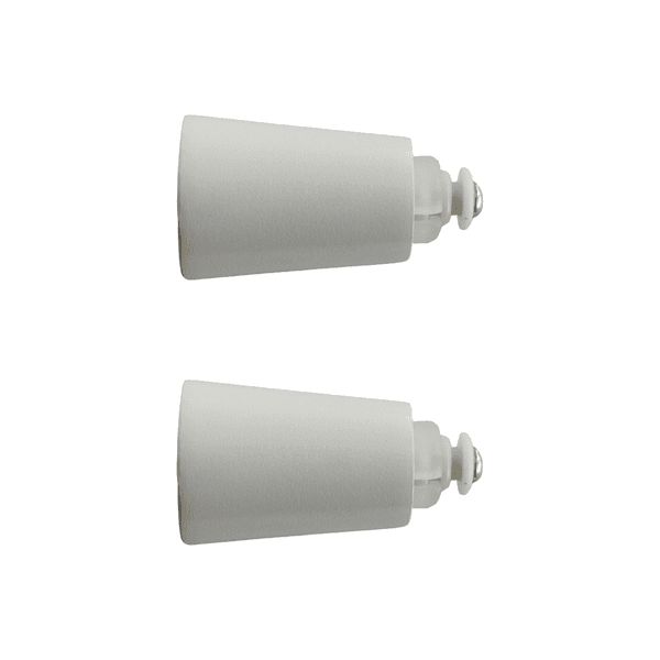 Ponteira Organic 28mm em Alumínio 6cm Branco Inspire