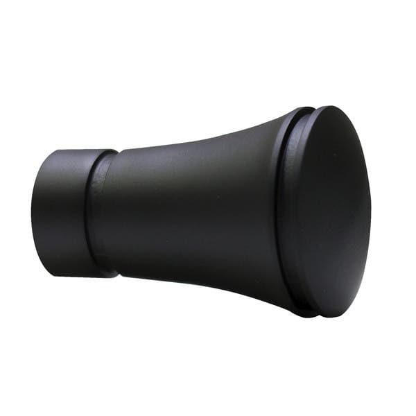 Ponteira para Varão de Cortina Bruna Alumínio Preto 28mm