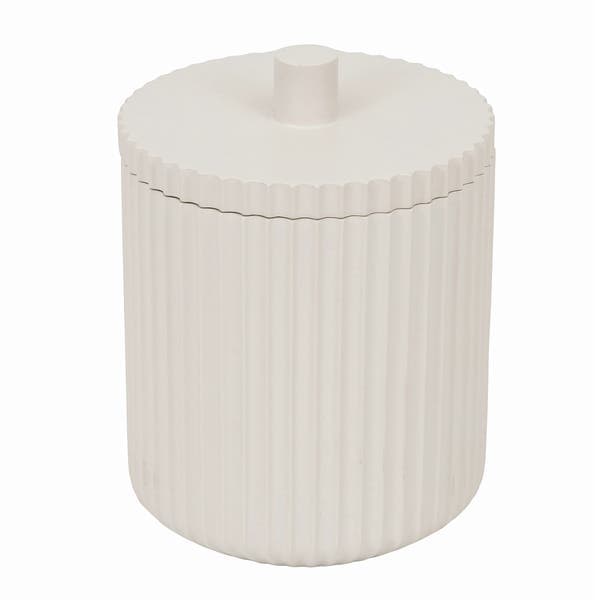 Porta Algodão de Bancada para Banheiro Resina Trench Glamour Sensea