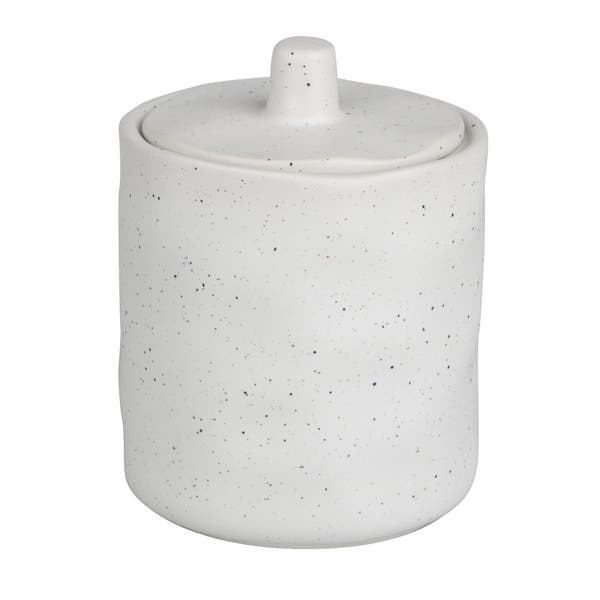 Porta Algodão para Banheiro Mármore Branco Contorno Oikos