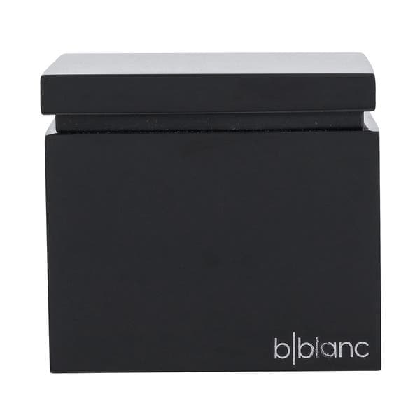 Porta Algodão Quadrado Resina Preta Top Bain Blanc