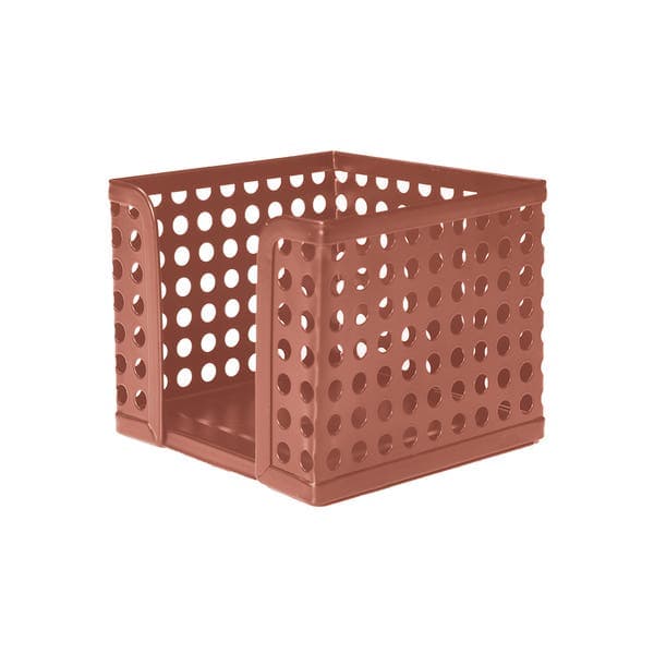 Porta Bloco de Anotações Metal Laranja Oikos