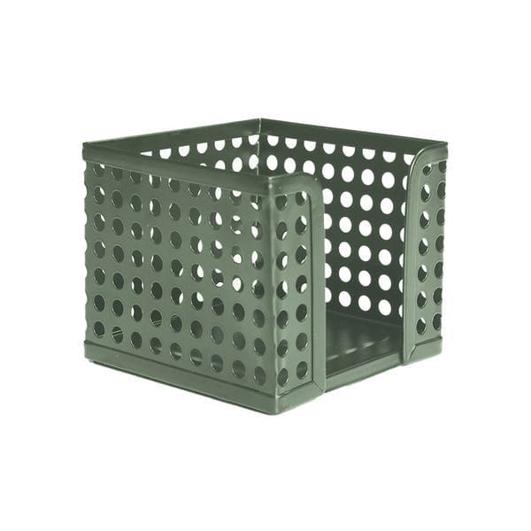 Porta Bloco de Anotações Metal Verde Oikos