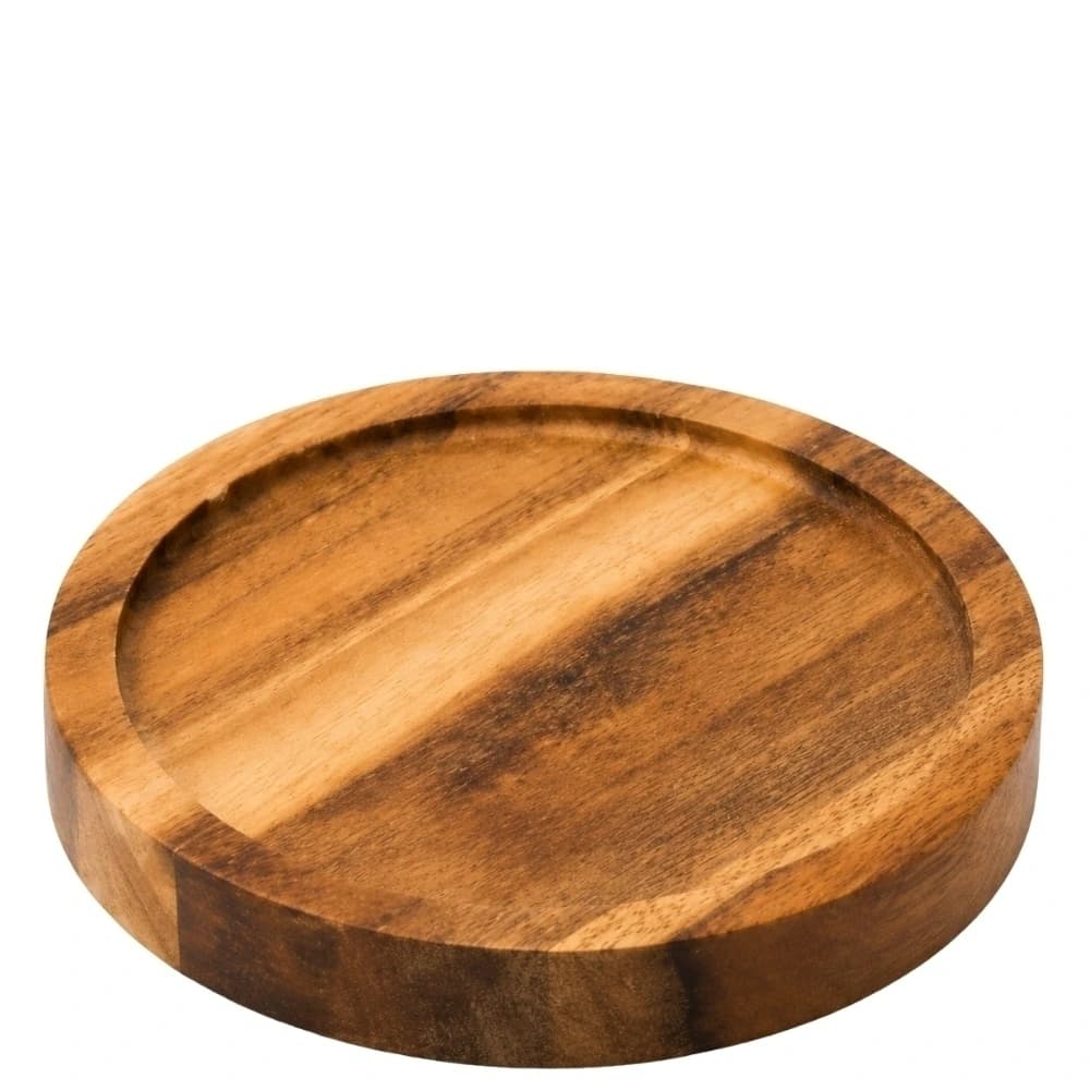 Porta Copo de Madeira Teca 10cm 4PÇS