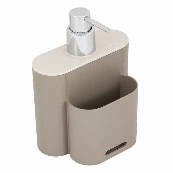 Porta Detergente e Esponja Flat 500ml Bege Coza