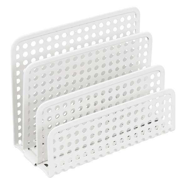 Porta Documentos de Mesa Metal Branco Oikos
