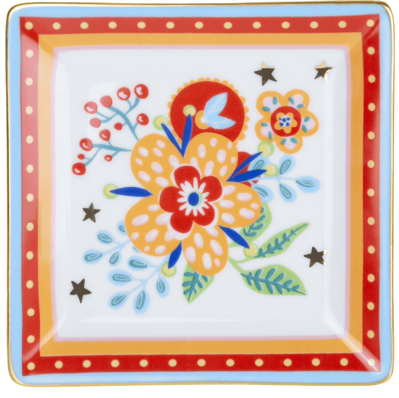 Porta Objeto Quadrado em Porcelana Mamma Mia Baci Milano