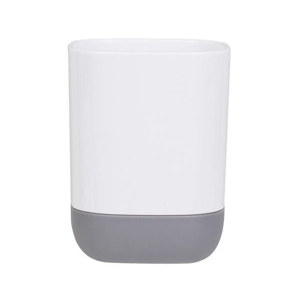 Porta Objetos de Bancada para Banheiro Plástico Cinza Easy Sensea