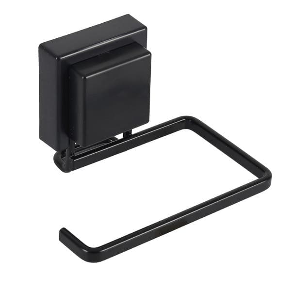 Porta Papel Higiênico de Parede Black Square Preto Fosco Future