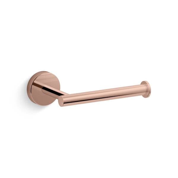 Porta Papel Higiênico Simples Metal Elate Rose Gold Kohler
