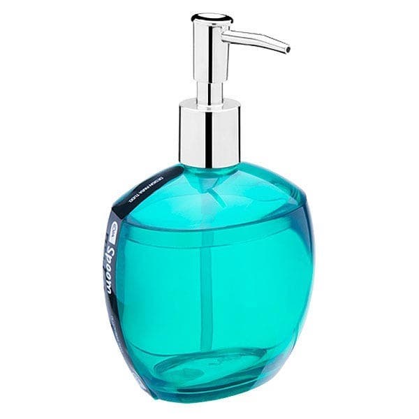 Porta Sabonete Líquido Azul em Plástico 300ml Spoom Coza