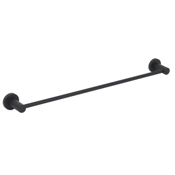 Porta Toalha Banho Aço Inox Preto 75cm Prática Stoc