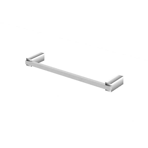 Porta Toalha Banho Barra 31,9cm Metal Prata Brilhante Quartzo Fani