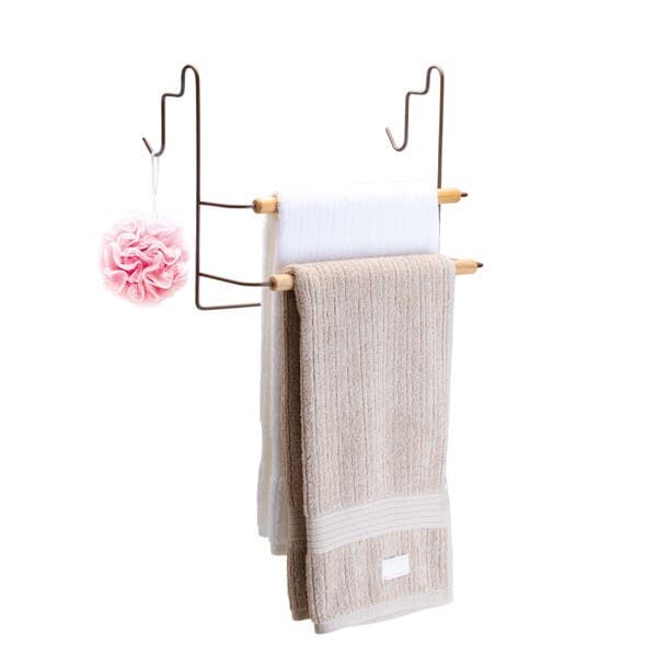 Porta Toalha de Banho para Box Marrom 22cm Terra Brasil Arthi