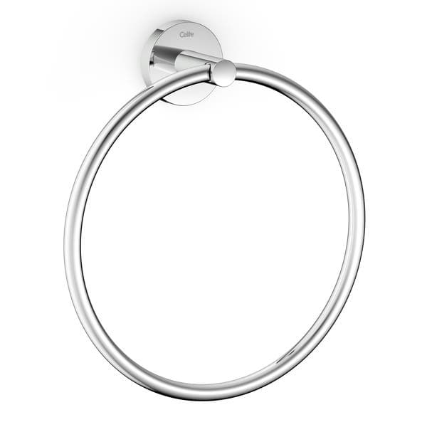 Porta Toalha de Parede Argola Metal Cromado City Celite