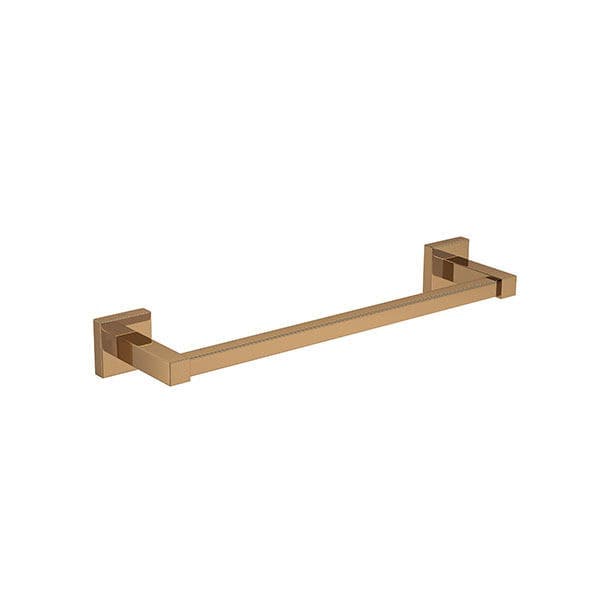 Porta Toalha de Parede Metal Retangular Quadratta Red Gold Deca