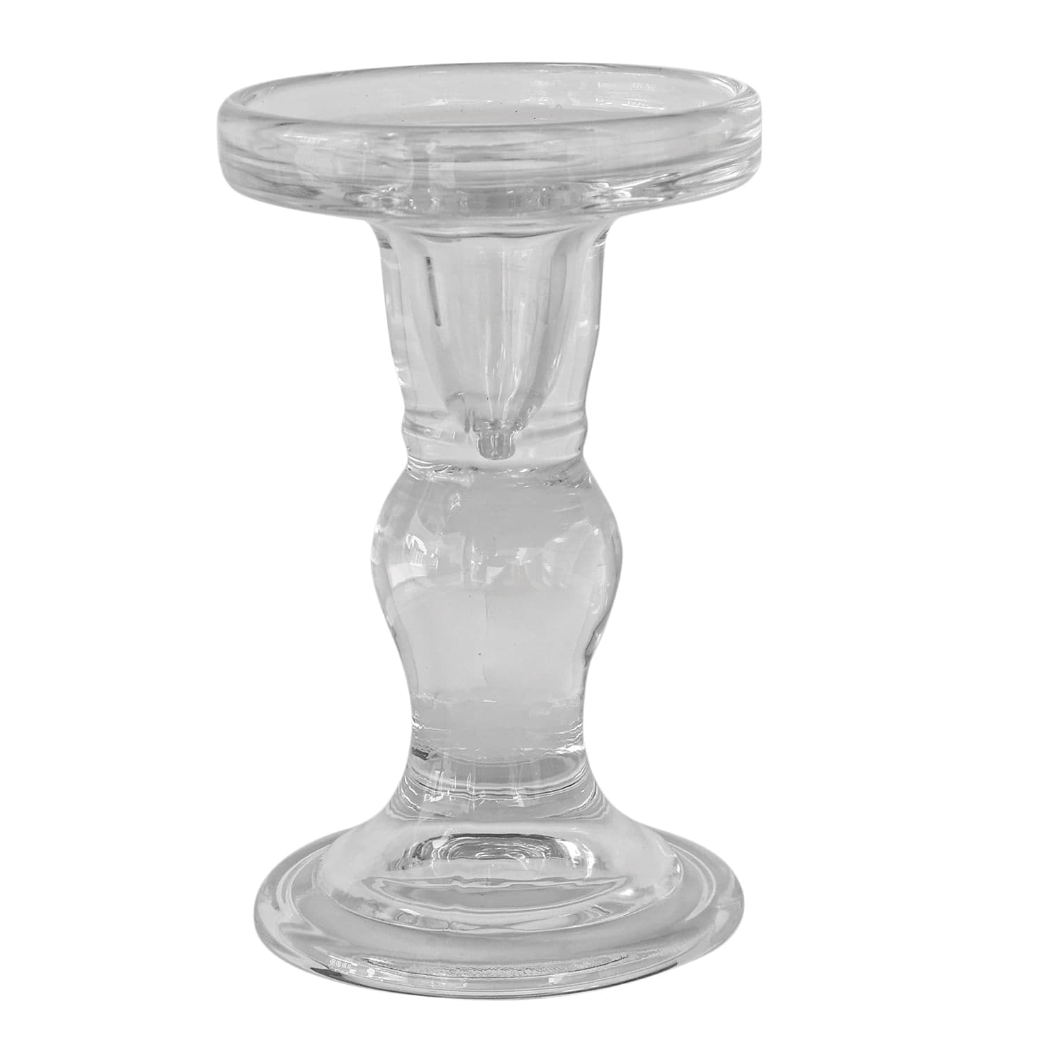 Porta Velas em Vidro Tradicional 14,2x8,5cm - Magizi