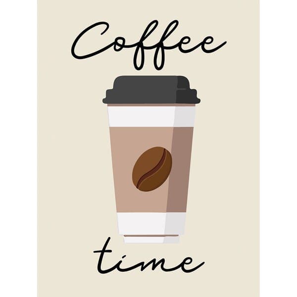Poster Coffee I Bege 30x40cm Arte Própria