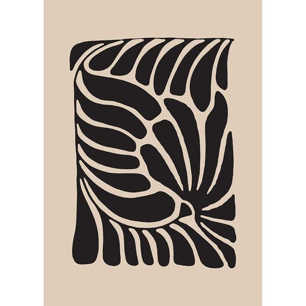 Poster Flores Abstratas Preto 50x70cm Arte Própria