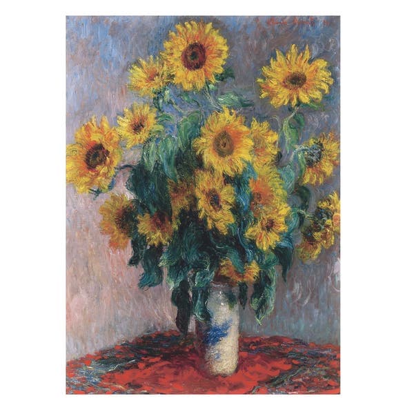 Pôster Monet Sunflowers Multicolorido 70x50cm Outlet dos Quadros