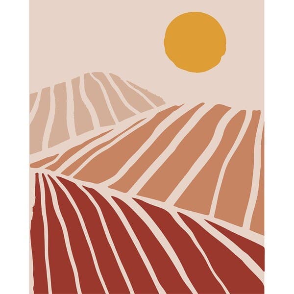 Poster Sol Poente Terracota 40x50cm Arte Própria