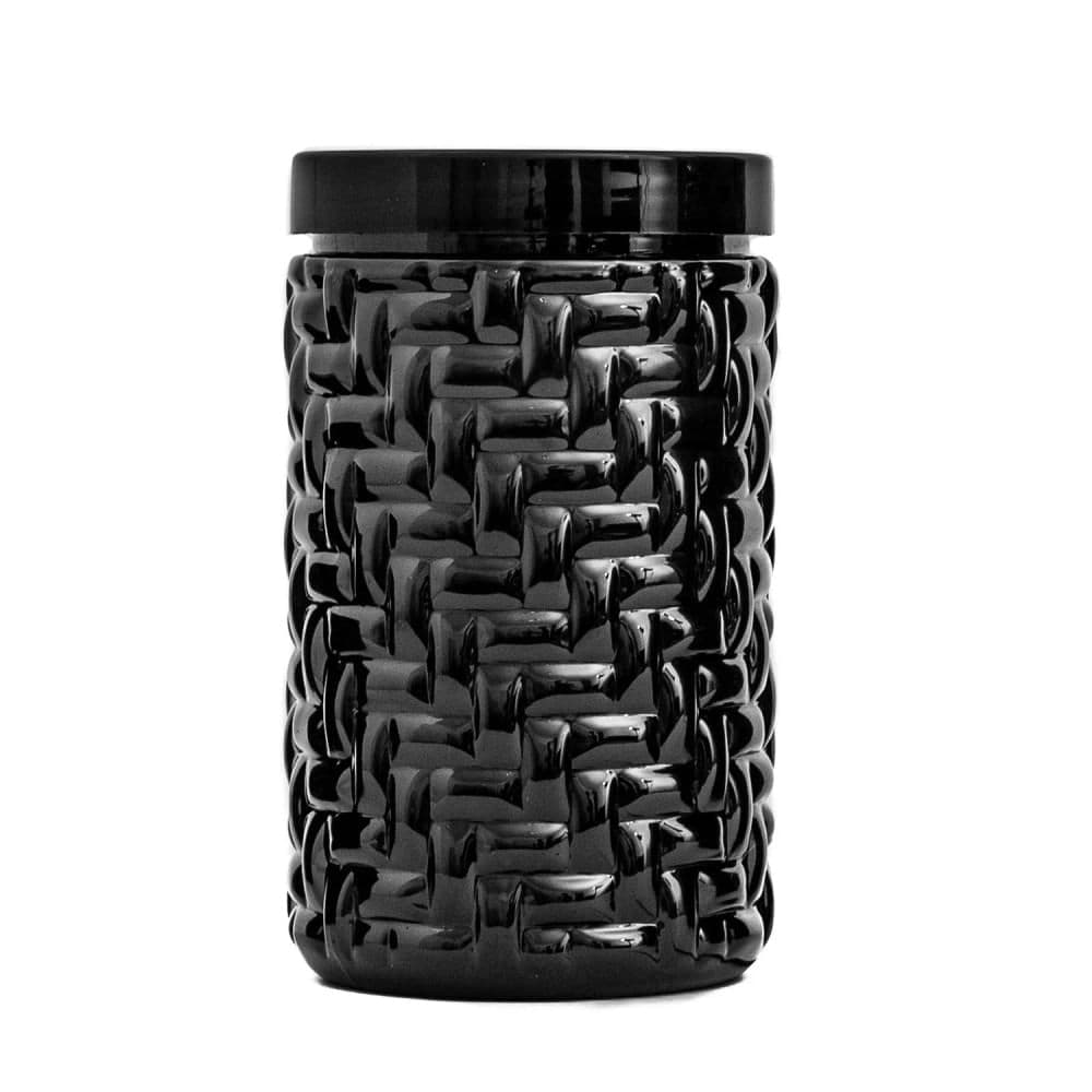 Pote com Tampa Mosaico 1,5l Preto - Bl Ud