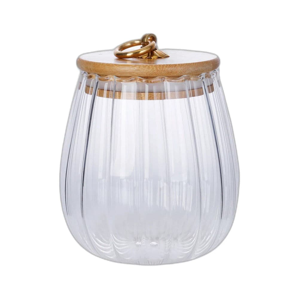 Pote de Vidro com Tampa Riscas 600mL - Dolce Home