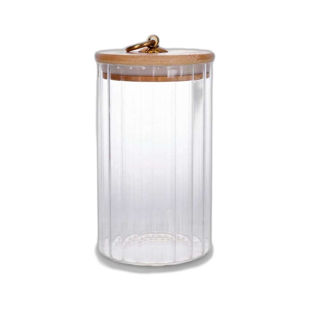 Pote de Vidro com Tampa Riscas 850mL - Dolce Home