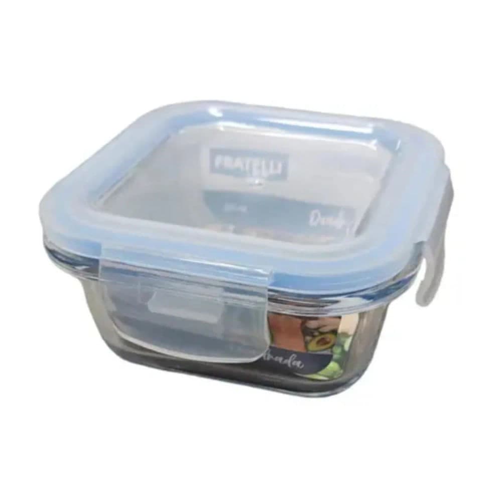 Pote de Vidro Hermético Quadrado com Tampa 310mL - Fratelli