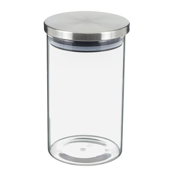 Pote Hermético 860ml Vidro com Tampa Inox Delinia