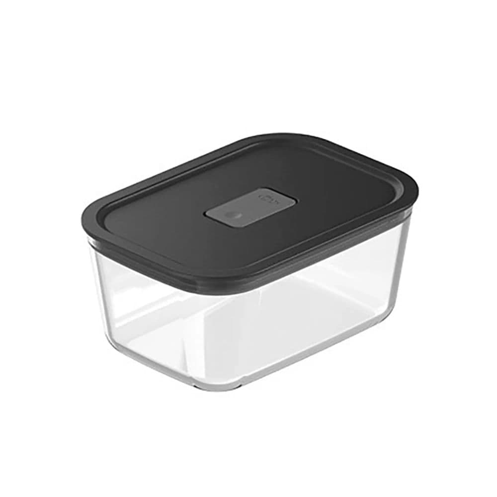 Pote Hermético de Vidro Fresh Lock 1,2l Preto - Ou