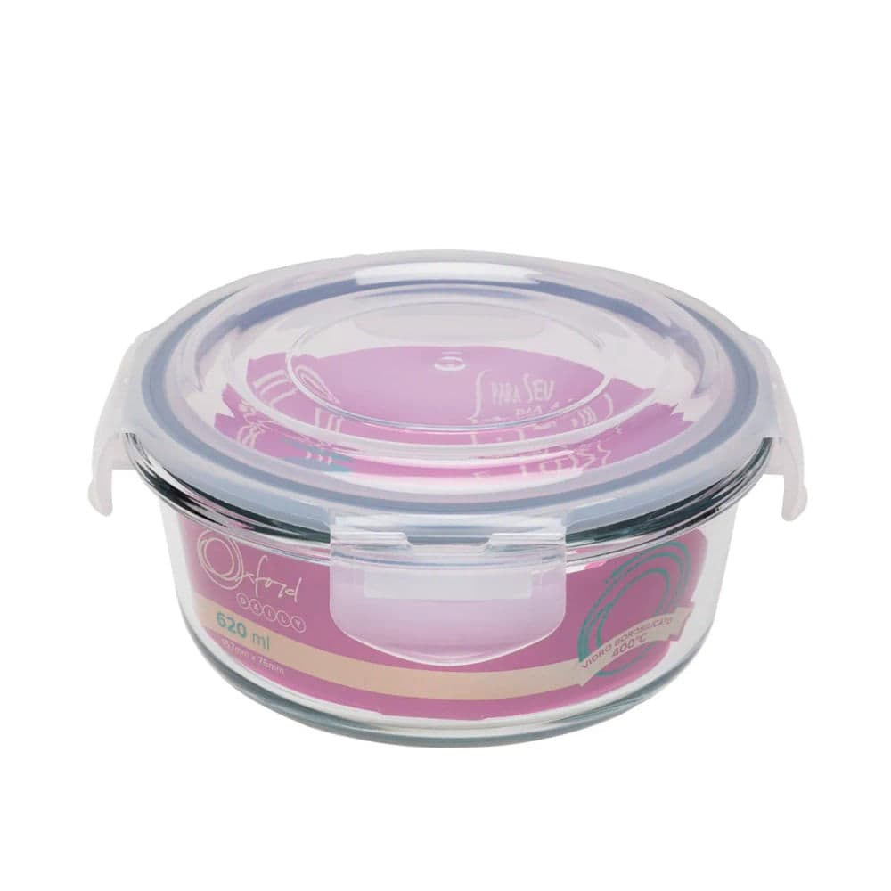 Pote Hermético de Vidro Redondo 620mL - Oxford