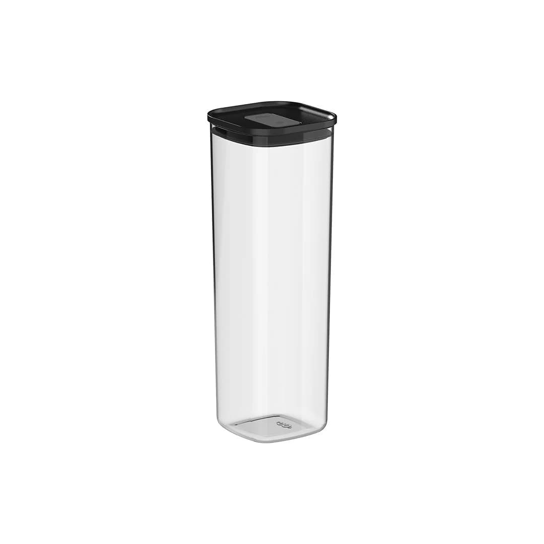 Pote Hermético Ou Quadrado 2L Linha Duo Lock — Preto