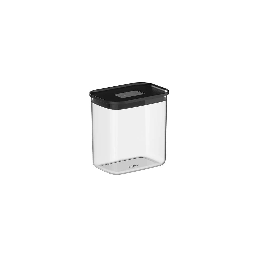 Pote Hermético Ou Retangular 1,5L Linha Duo Lock — Preto